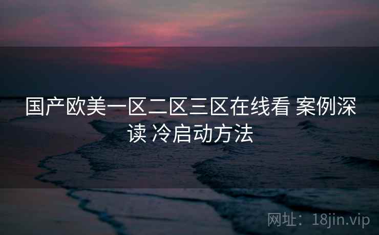 国产欧美一区二区三区在线看 案例深读 冷启动方法  第1张